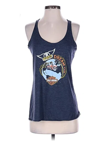 Pre-owned Harley Davidson Tank Top Gray Halter Neckline Tops