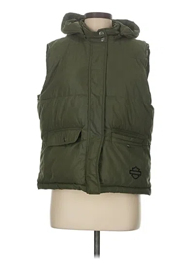 Pre-owned Harley Davidson Vest In Green