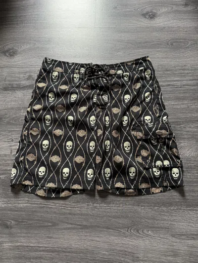 Pre-owned Harley Davidson Vintage  Swim Shorts Monogram Skulls