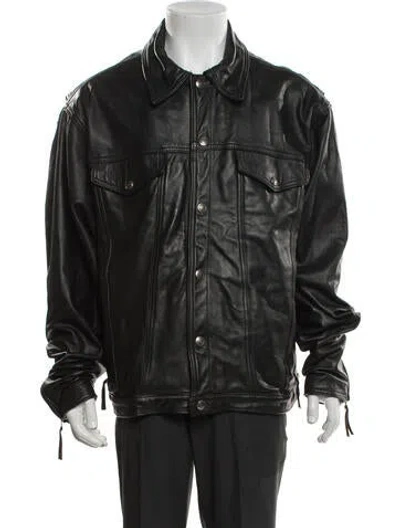 Pre-owned Harley Davidson Vintage Late 2000's - Early 2010's Moto Jacket In Black