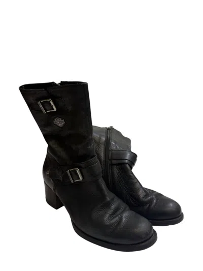 Harley Davidson Women's Leather Boots In Black