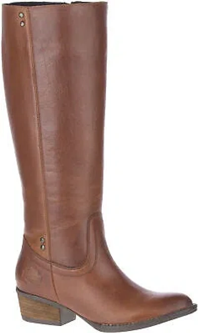 Pre-owned Harley-davidson Women's Lorene 14.5-inch Tan Western Fashion Boots, D84742 In Brown