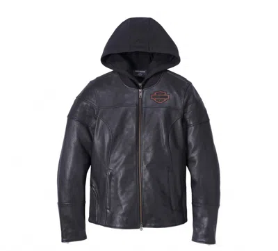 Harley Davidson Women's Miss Enthusiast 2.0 3-in-1 Leather Jacket In Black In Multi