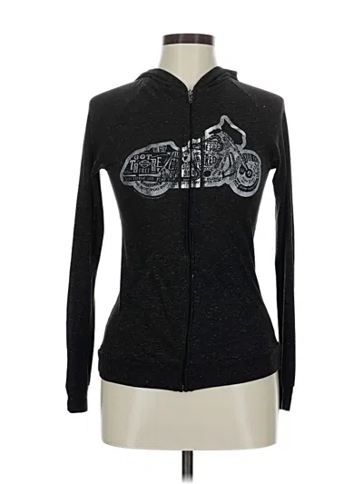 Pre-owned Harley Davidson Zip Up Hoodie In Black