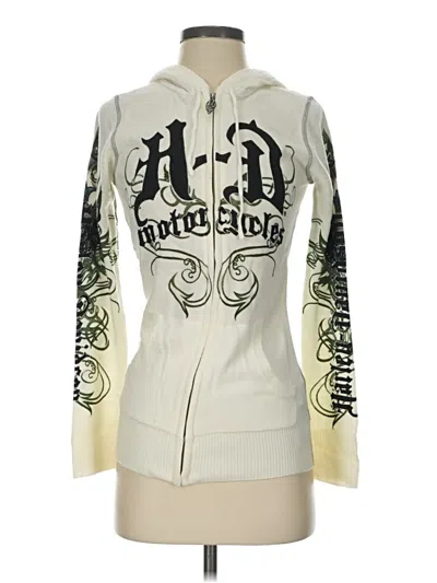 Harley Davidson Zip Up Hoodie In Ivory