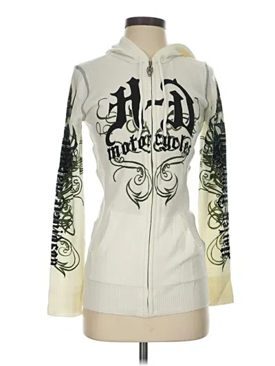 Harley Davidson Zip Up Hoodie In Neutral