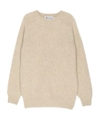 Harley Of Scotland Round Neck Sweater In Nude