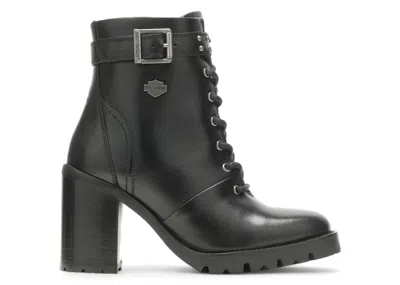 Pre-owned Harley-davidson Harleydavidson Adina Lace Boots (women's) Sneakers In Black