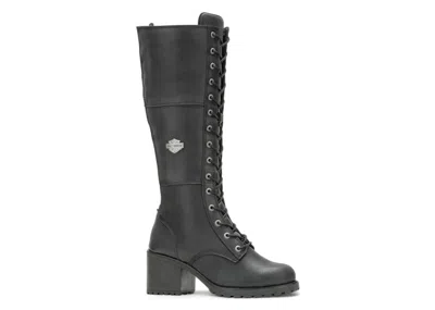 Pre-owned Harley-davidson Harleydavidson Aldona 14" Lace Boots (women's) Sneakers In Black