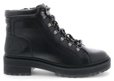 Pre-owned Harley-davidson Harleydavidson Dalwood 5" Lace Boots (women's) Sneakers In Black