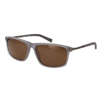 Harley-davidson Gray Plastic Sunglasses In Brown