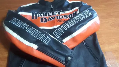 Pre-owned Harley-davidson Harely Davidson Motorcycle Leather Jacket In Black
