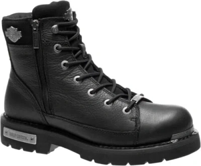 Pre-owned Harley-davidson Footwear Unisex-adult Chipman Motorcycle Boot In Black
