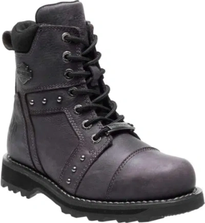 Pre-owned Harley-davidson Footwear Women's Oakleigh Motorcycle Boot In Grey