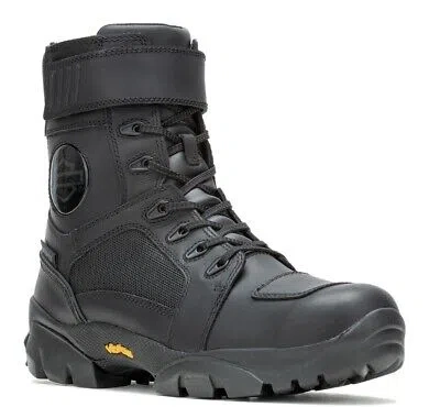 Pre-owned Harley-davidson Men's Maxson 6.25-inch Wp Black Leather Motorcycle Boots, D96312