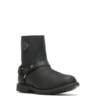 Pre-owned Harley-davidson Men's Scout Harness Riding Boot Black - D95262, Black