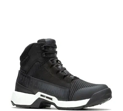 Pre-owned Harley-davidson Men's Vincent Athletic Boot Black - D93860, Black