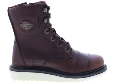 Pre-owned Harley-davidson Harleydavidson Marconi 7" Lace Seam Boots (women's) Sneakers In Brown