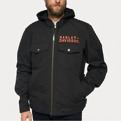 Pre-owned Harley-davidson Men's Harley Davidson Limited Edition Ovation Mandarin 3-in-1 Jacket Size S In Black