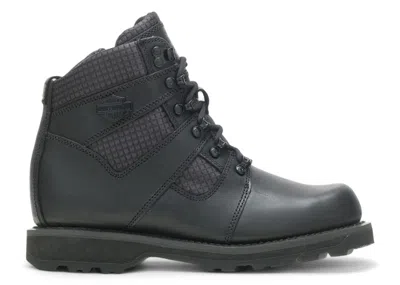Pre-owned Harley-davidson Men's Harleydavidson Lensfield 5" Lace Boots Sneakers In Black