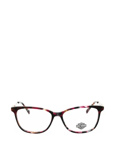 Harley-davidson Rectangle-frame Glasses In 브라운