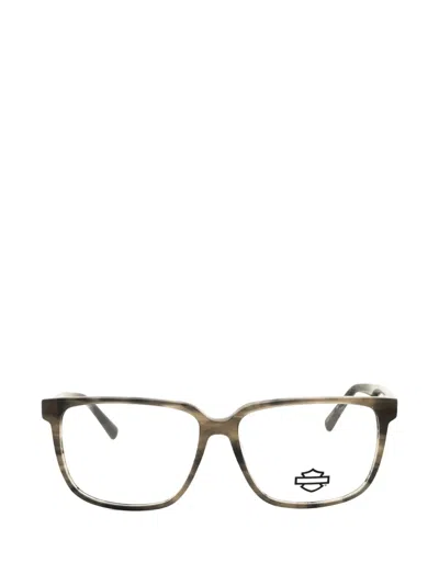 Harley-davidson Rectangle-frame Glasses In Brown