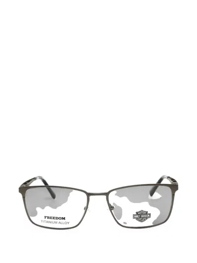 Harley-davidson Rectangle-frame Glasses In Gray