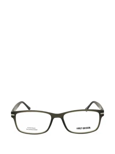 Harley-davidson Rectangle-frame Glasses In Brown