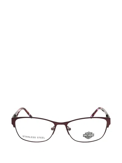 Harley-davidson Rectangle-frame Glasses In Burgundy