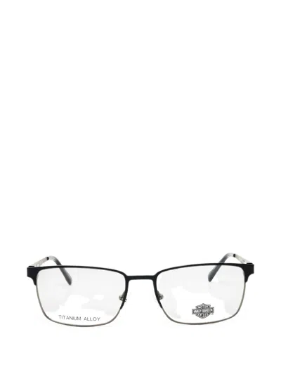 Harley-davidson Rectangle-frame Titanium Glasses In Black