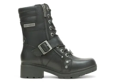 Pre-owned Harley-davidson Harleydavidson Talley Ridge 7.75" Lace Boots (women's) Sneakers In Black