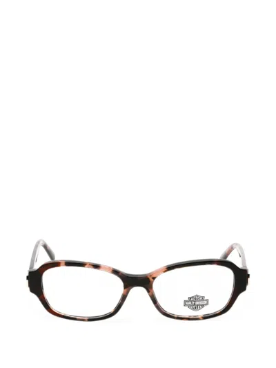 Harley-davidson Tortoiseshell-effect Oval-frame Glasses In Multi
