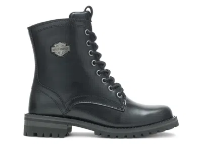 Pre-owned Harley-davidson Harleydavidson Walsen 5" Lace Boots (women's) Sneakers In Black
