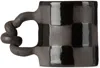 Harlie Brown Studio Black Checkered Wiggle Mug In Black Checkered