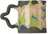 Harlie Brown Studio Black Wiggly Wavy Ceramic Mug In Green Dreams