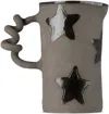 Harlie Brown Studio Ssense Exclusive Black Stars Wiggle Jug In Blk Glitter Blk Clay