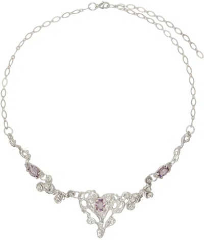 Harlot Hands Ssense Exclusive Silver Daphne Collar Necklace