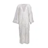 Harlow Loves Daisy Women's White Anais - Ethereal Ivory Goddess Robe With Sequin Detailing In White