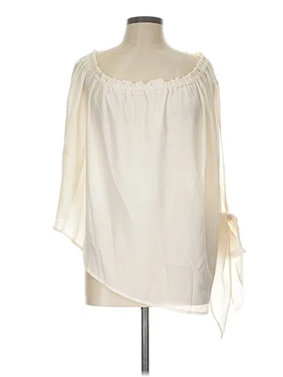 Pre-owned Harlowe & Graham 3/4 Sleeve Blouse In Ivory