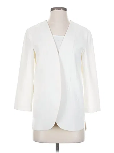 Pre-owned Harlowe & Graham Blazer Jacket In White