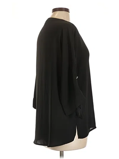 Pre-owned Harlowe & Graham Long Sleeve Blouse In Black
