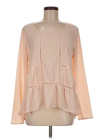 Pre-owned Harlowe & Graham Long Sleeve Blouse In Pink
