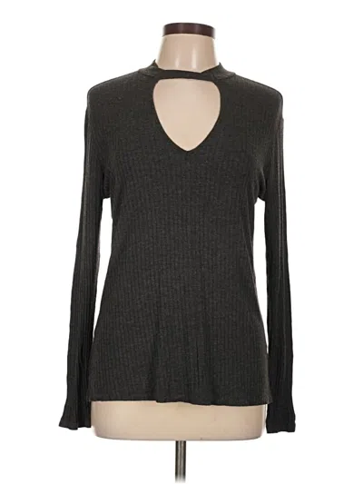 Pre-owned Harlowe & Graham Long Sleeve Turtleneck In Gray