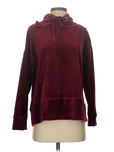 Pre-owned Harlowe & Graham Pullover Hoodie In Burgundy
