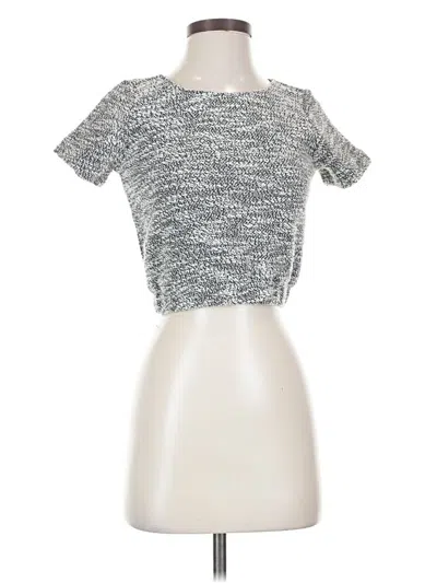 Pre-owned Harlowe & Graham Short Sleeve Top Black Sweetheart Neckline Tops