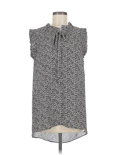 Pre-owned Harlowe & Graham Sleeveless Blouse In Blue