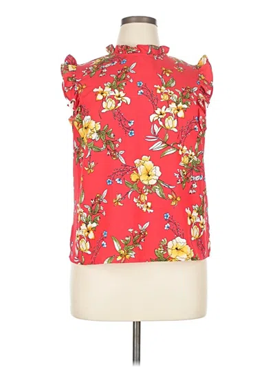 Pre-owned Harlowe & Graham Sleeveless Blouse In Red
