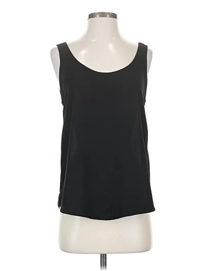 Pre-owned Harlowe & Graham Sleeveless Top Black Scoop Neck Tops