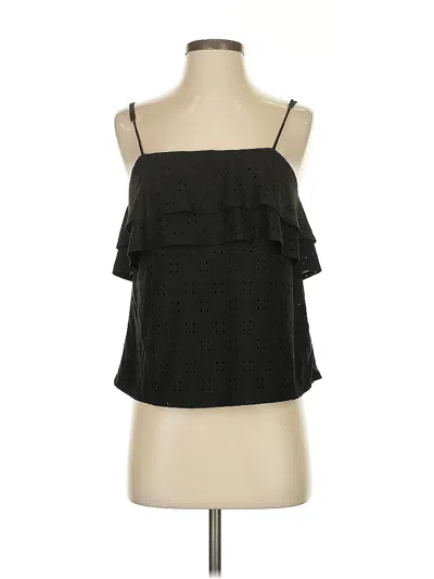 Pre-owned Harlowe & Graham Sleeveless Top Black Strapless Neckline Tops