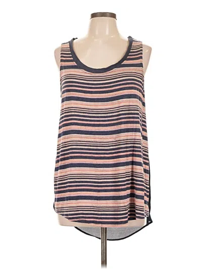 Pre-owned Harlowe & Graham Sleeveless Top Blue Scoop Neck Tops